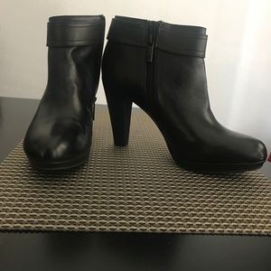 Black Leather Bootie
